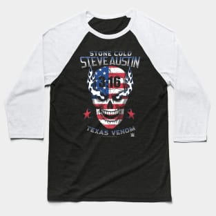 Stone Cold Steve Austin 316 Texas Venom Americana Skull Baseball T-Shirt